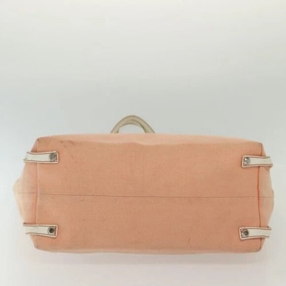 BURBERRY Blue Label Tote Bag Canvas Pink Silver Auth ti3364 - Picture 6 of 14